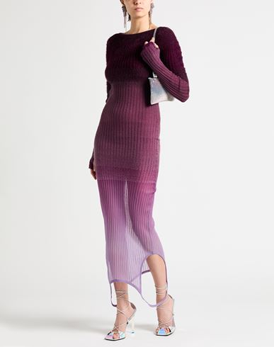 The Attico Woman Mini dress Plum Size 4 Polyamide, Mohair wool, Polyester, Wool