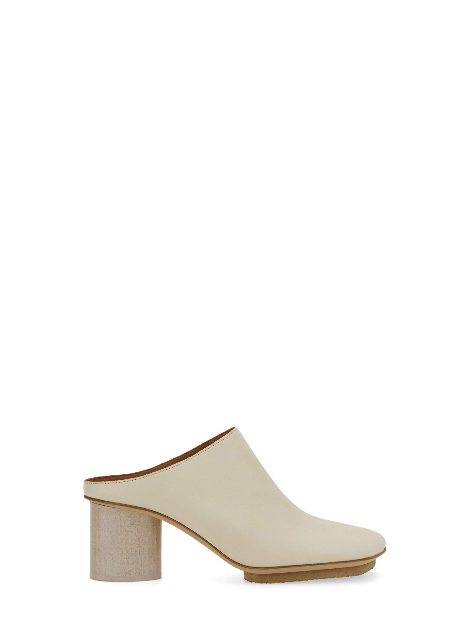 Leather mule.