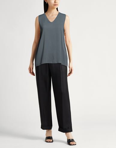 Woman Top Charcoal Size 8 Viscose, Elastane, Brass