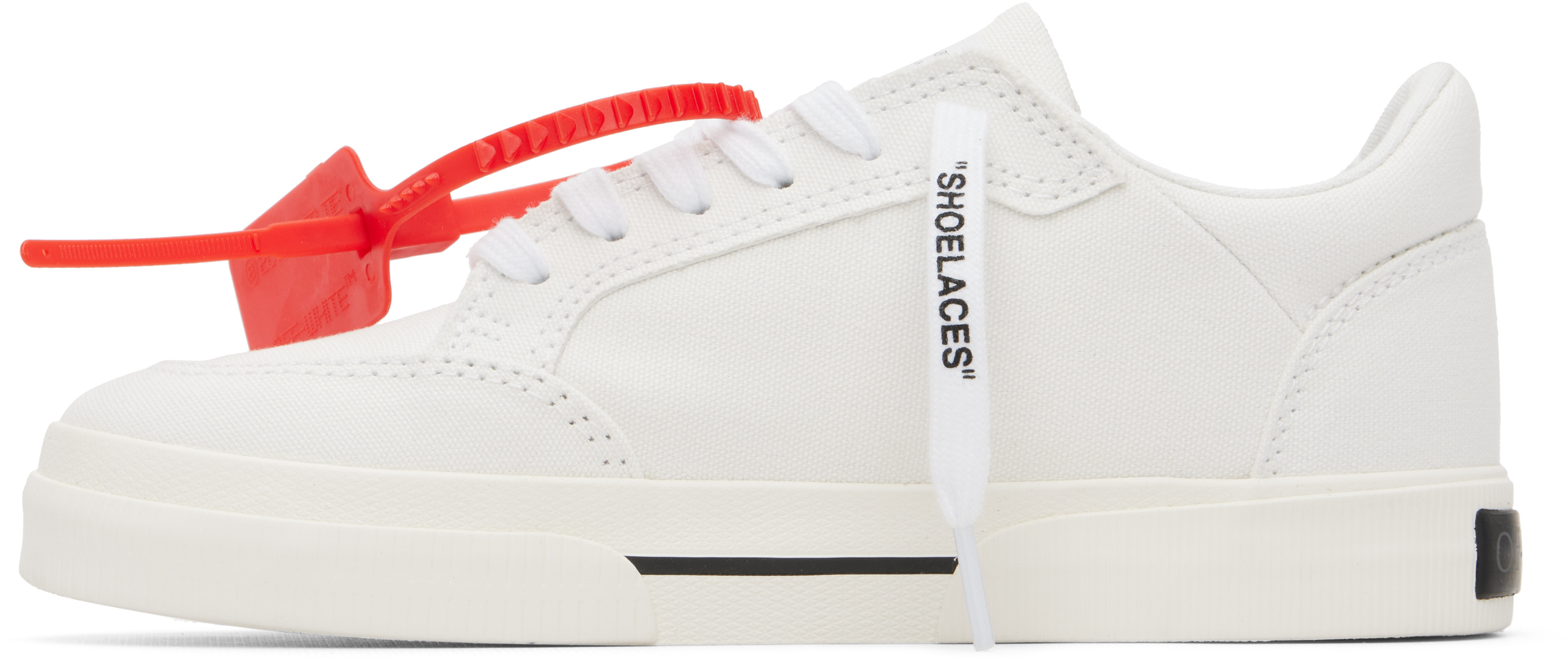White Vulcanized Low Canvas Sneakers