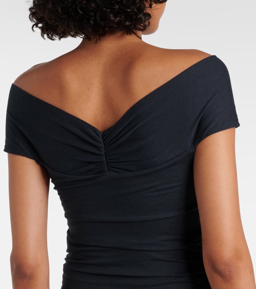Soft Drape off-shoulder midi dress