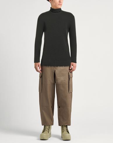 Man Turtleneck Dark green Size 36 Virgin Wool