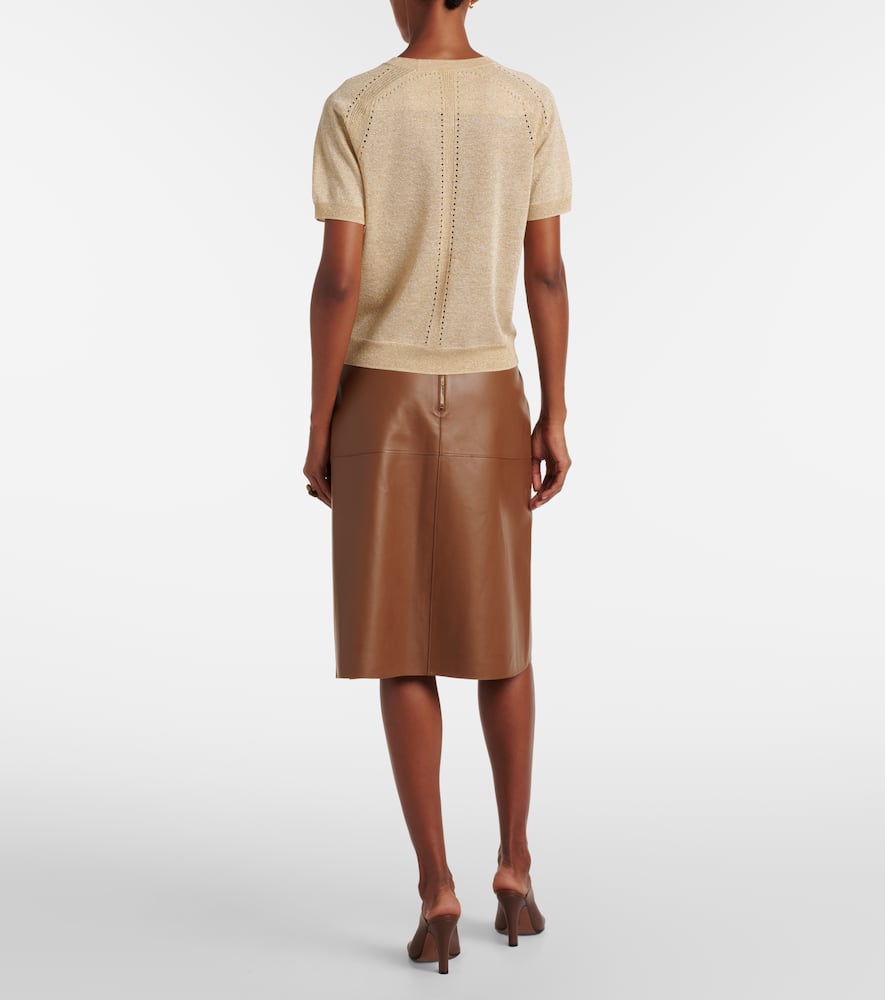 Lille knitted lamé top