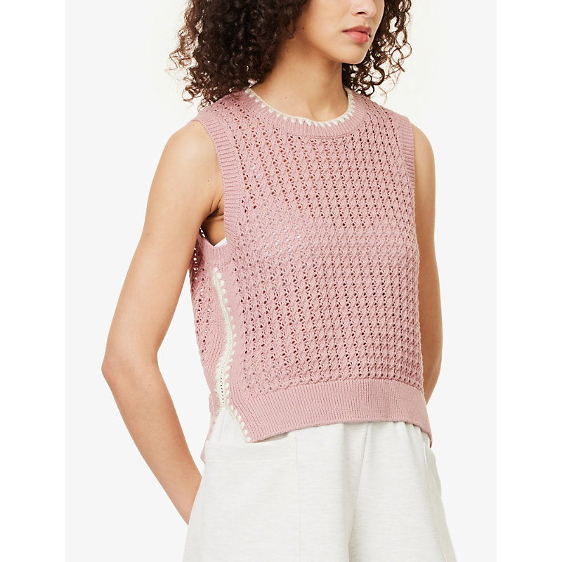 Womens Woodrose Delaney Cotton Knitted Vest M
