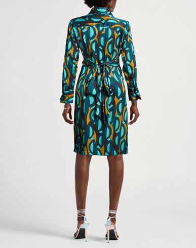 Woman Midi dress Deep teal Size L Viscose, Elastane
