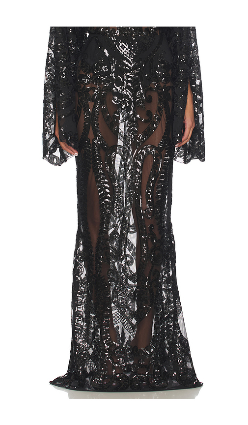 Norma Kamali Obie Long Skirt in Black. M also in