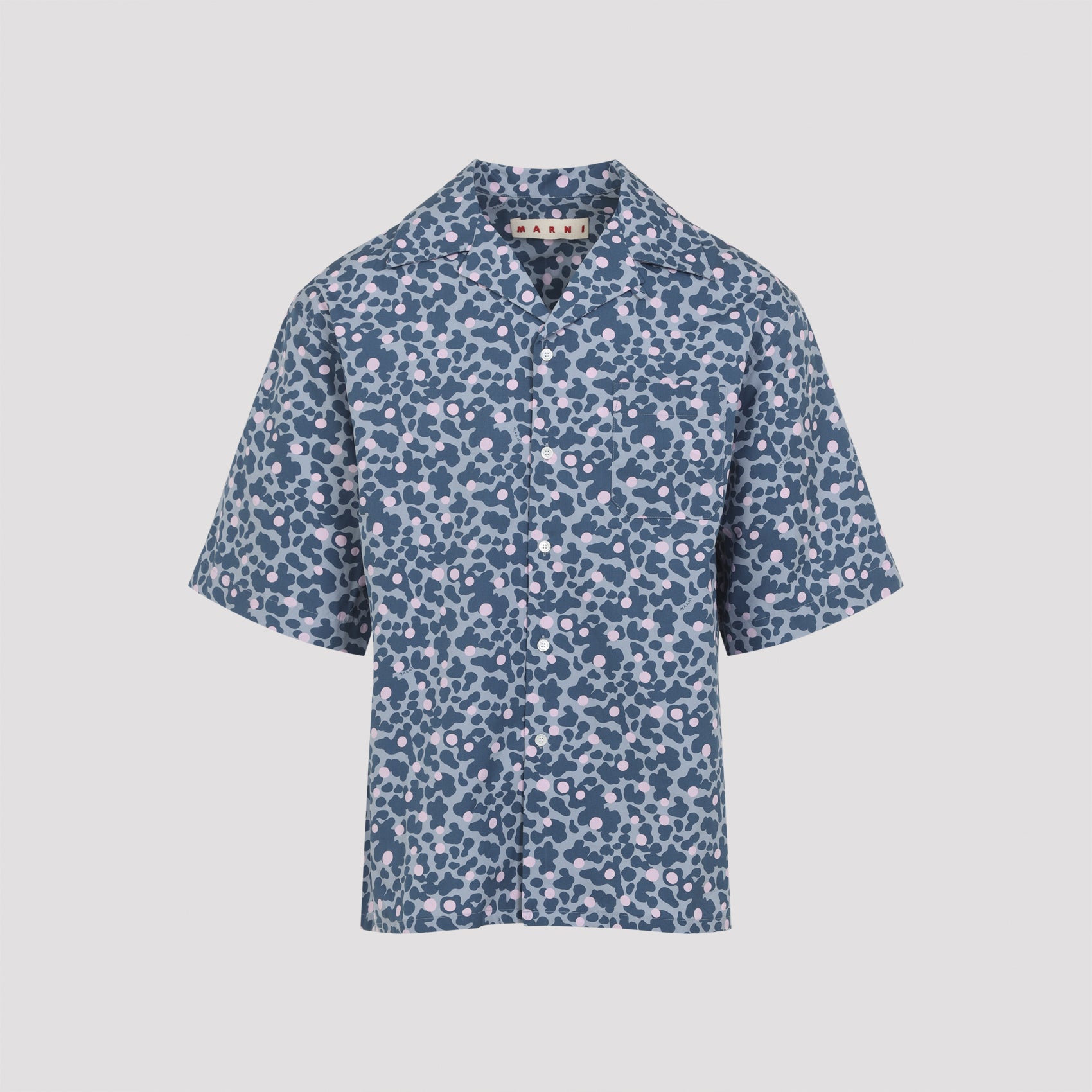 Short-sleeve Abstract-print Shirt