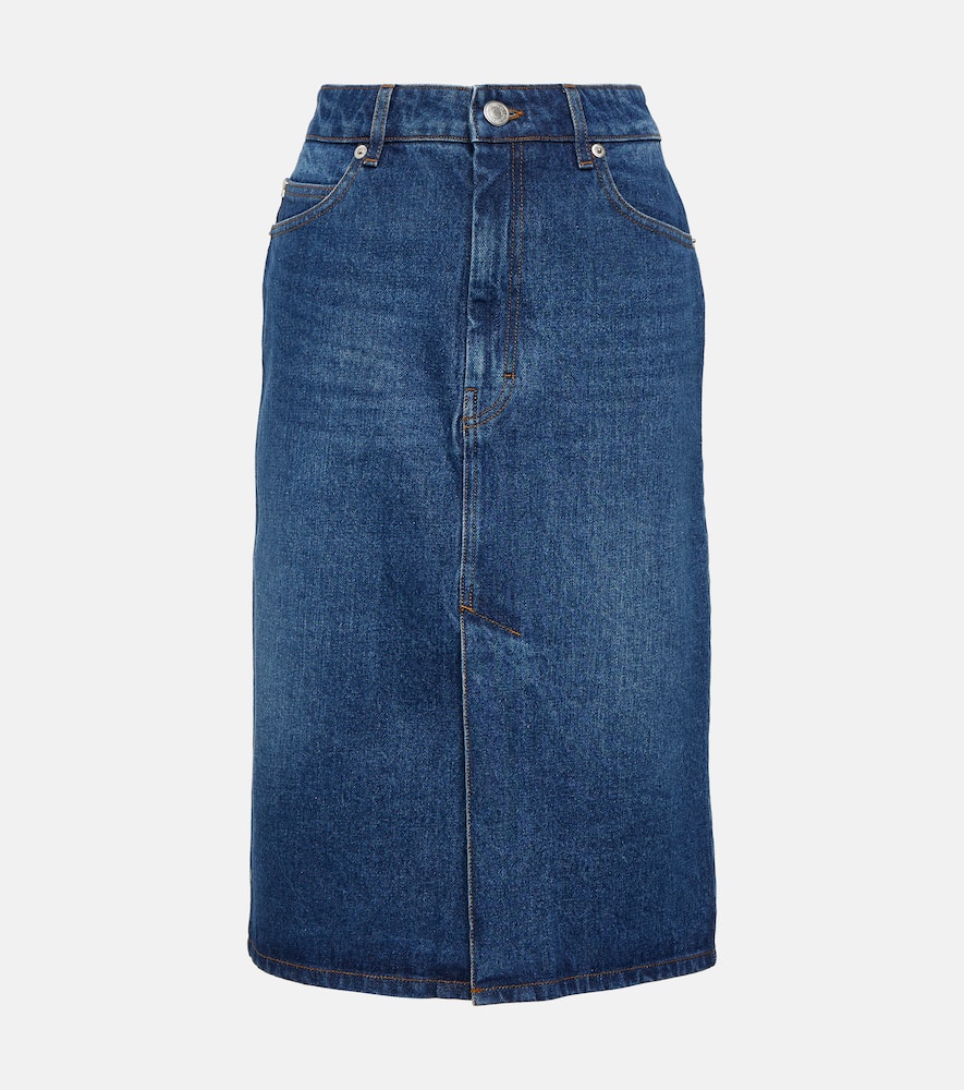 Denim pencil skirt