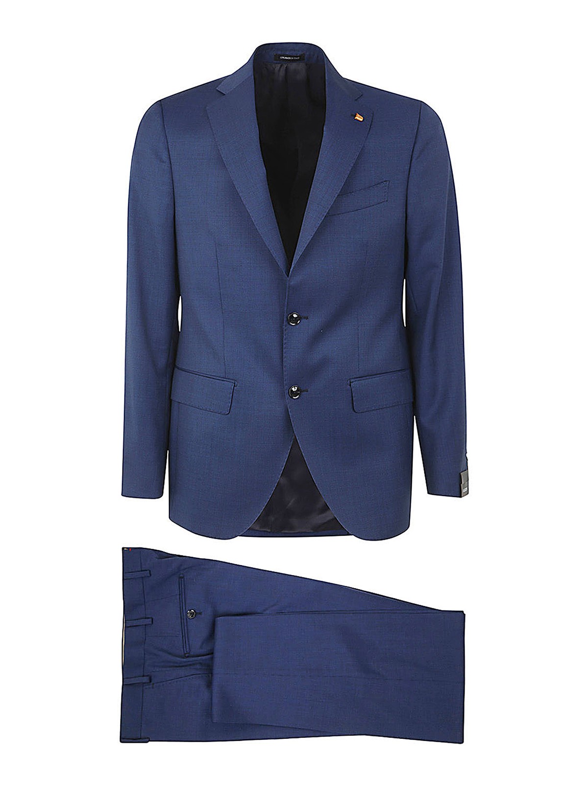 Wool suit with two buttons