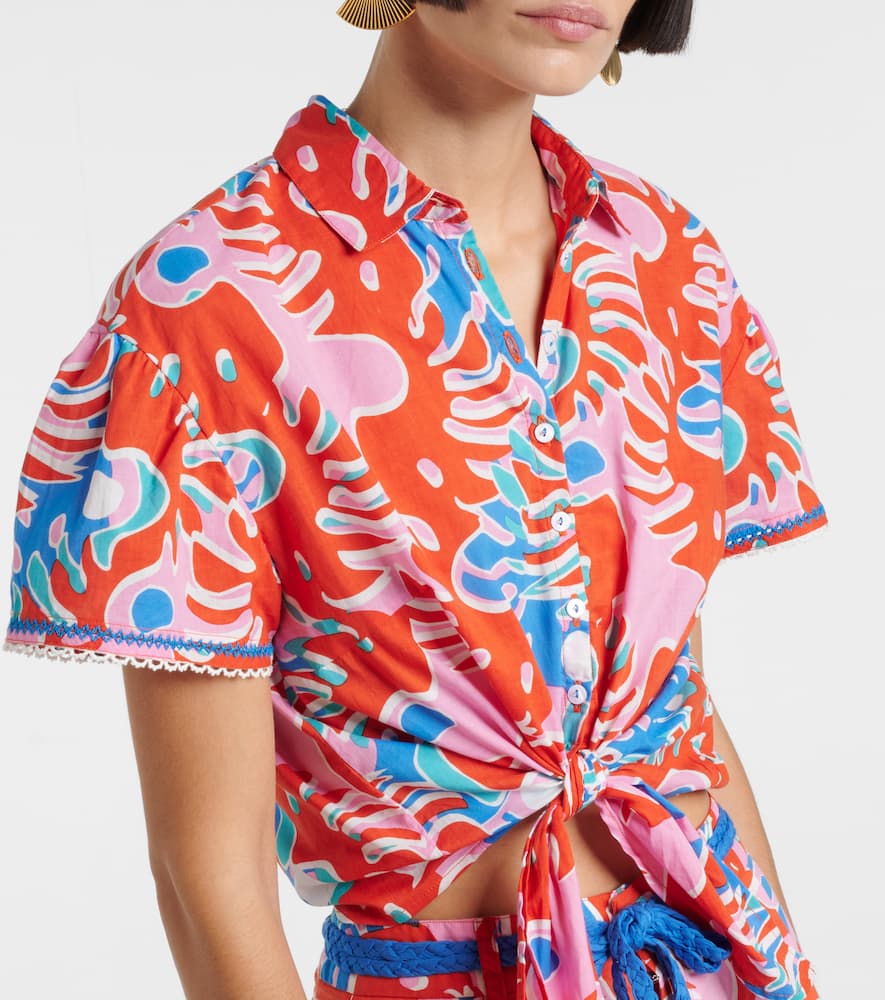 Poupette St Barth Cathy printed cotton shirt dress