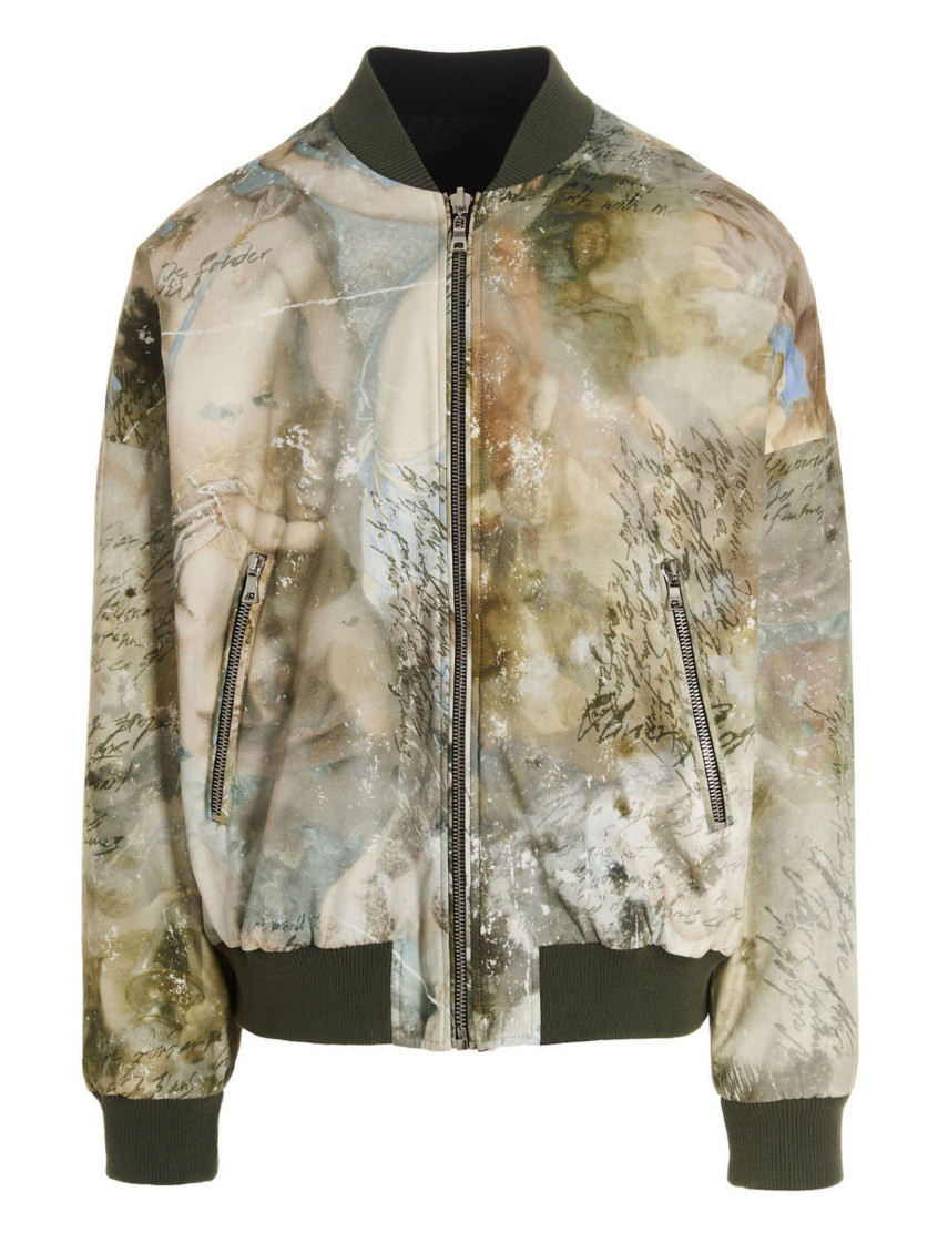 Pastel Print Bomber Jacket