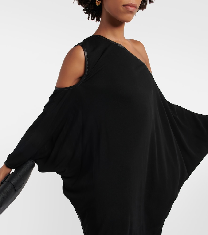 Draped crêpe jersey minidress