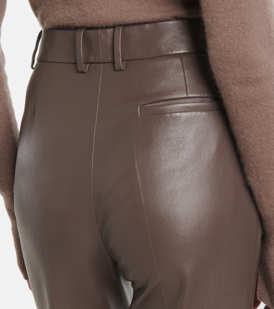 Tafira mid-rise leather flared pants
