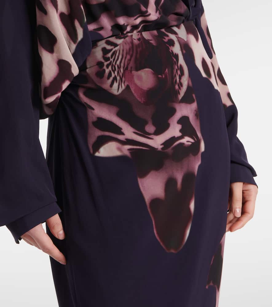 Printed maxi skirt