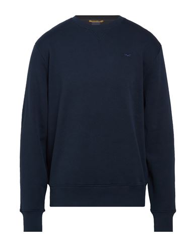 Man Sweatshirt Navy Size L Cotton