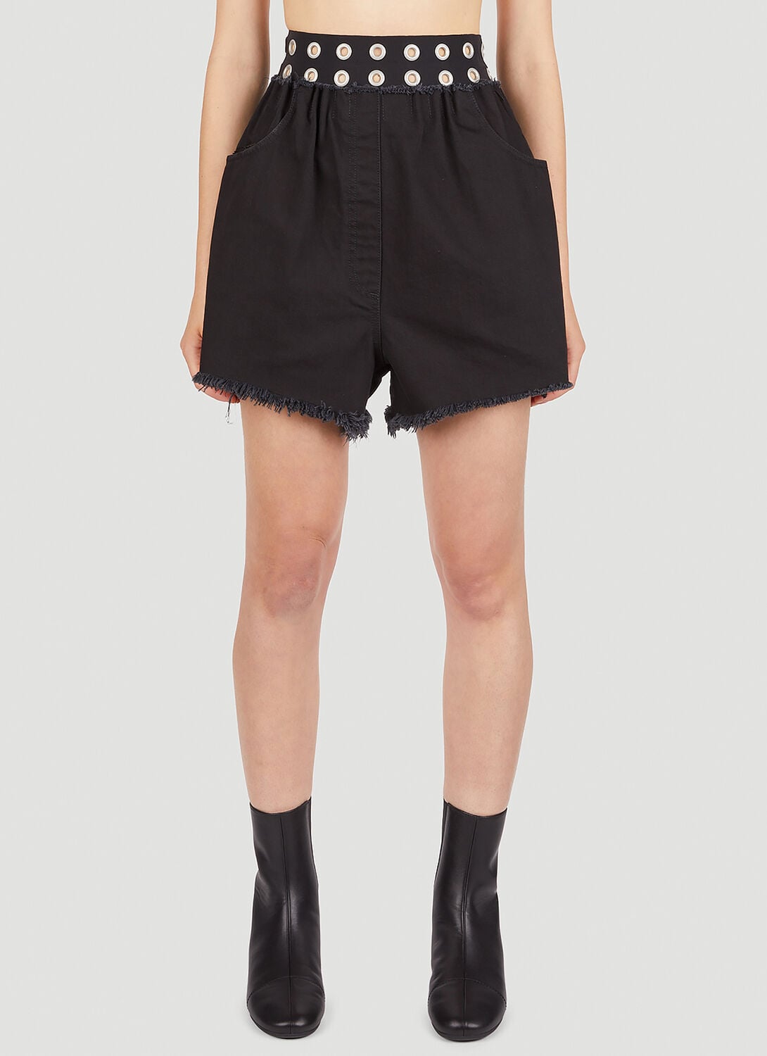 Eyelet Shorts - Woman Shorts Black Fr