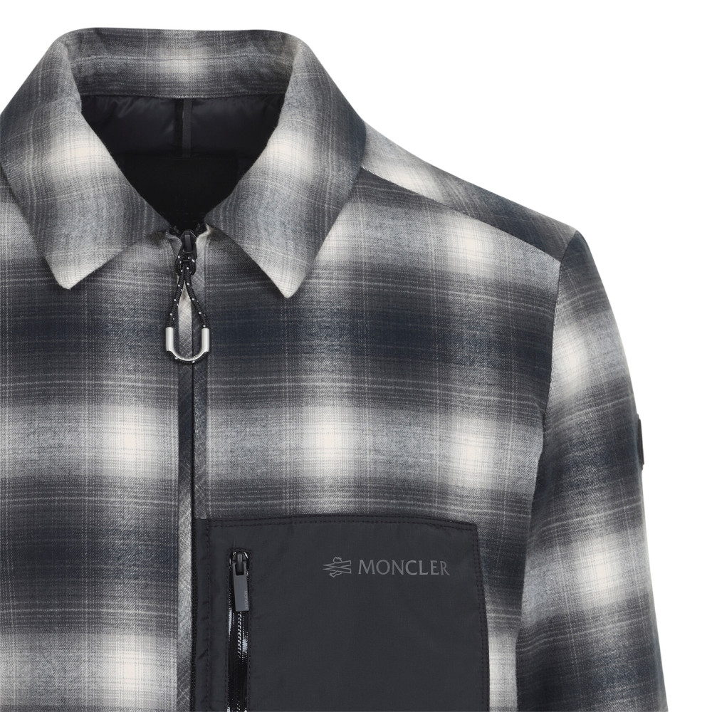 Black Plaid Shirt Jacket