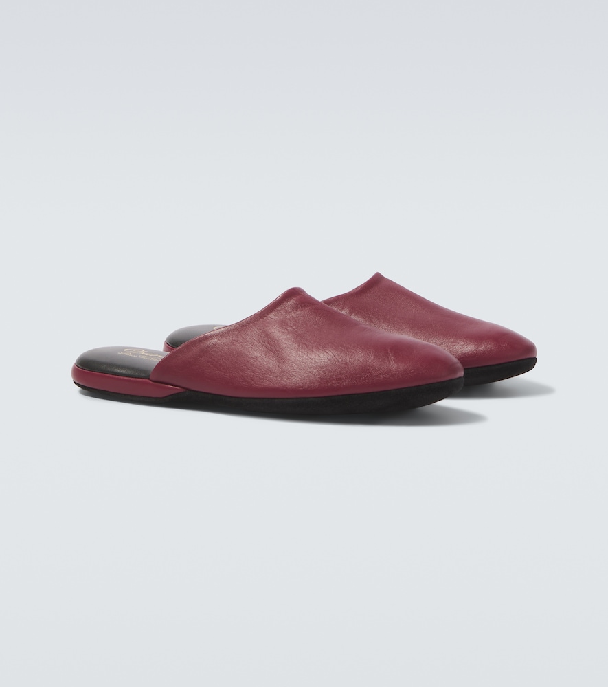 Leather slippers