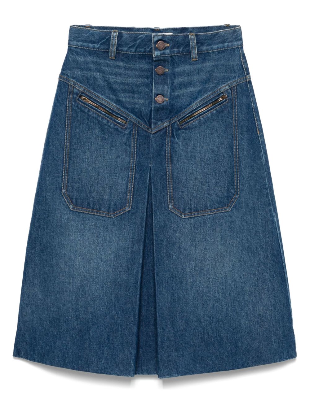 Denim midi skirt - Blue