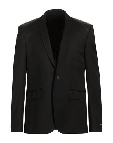 Man Blazer Black Size 42 Virgin Wool, Lambskin