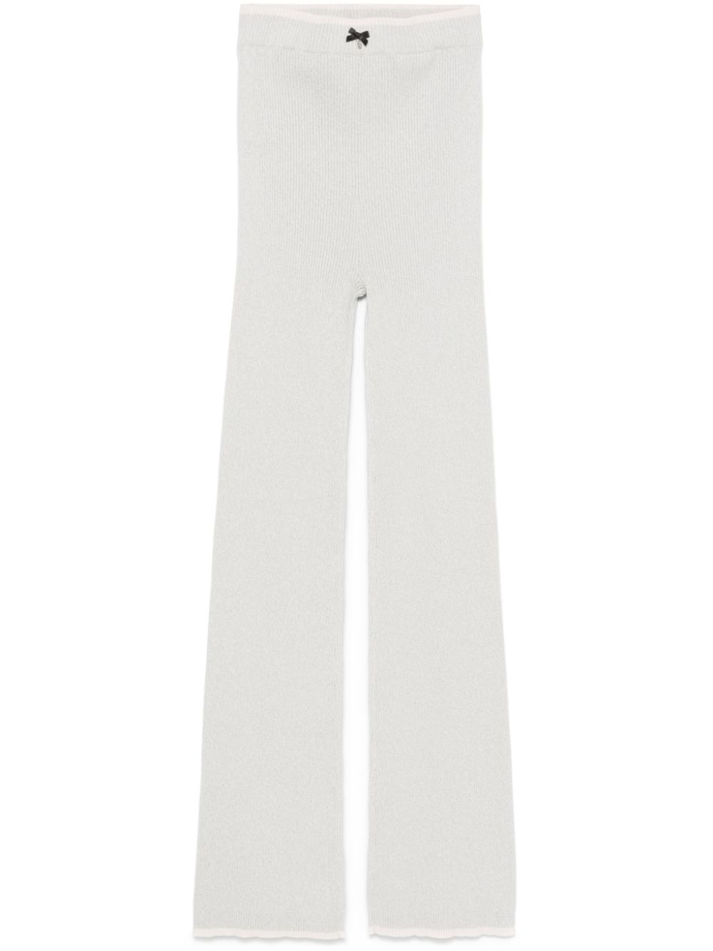 Ribbed flared leggings - Grey