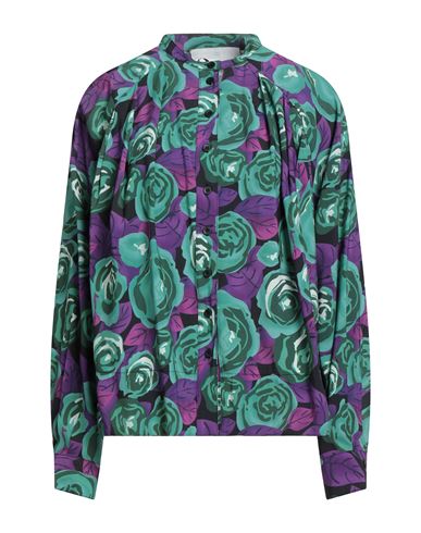 Woman Shirt Purple Size M Rayon, Polyester