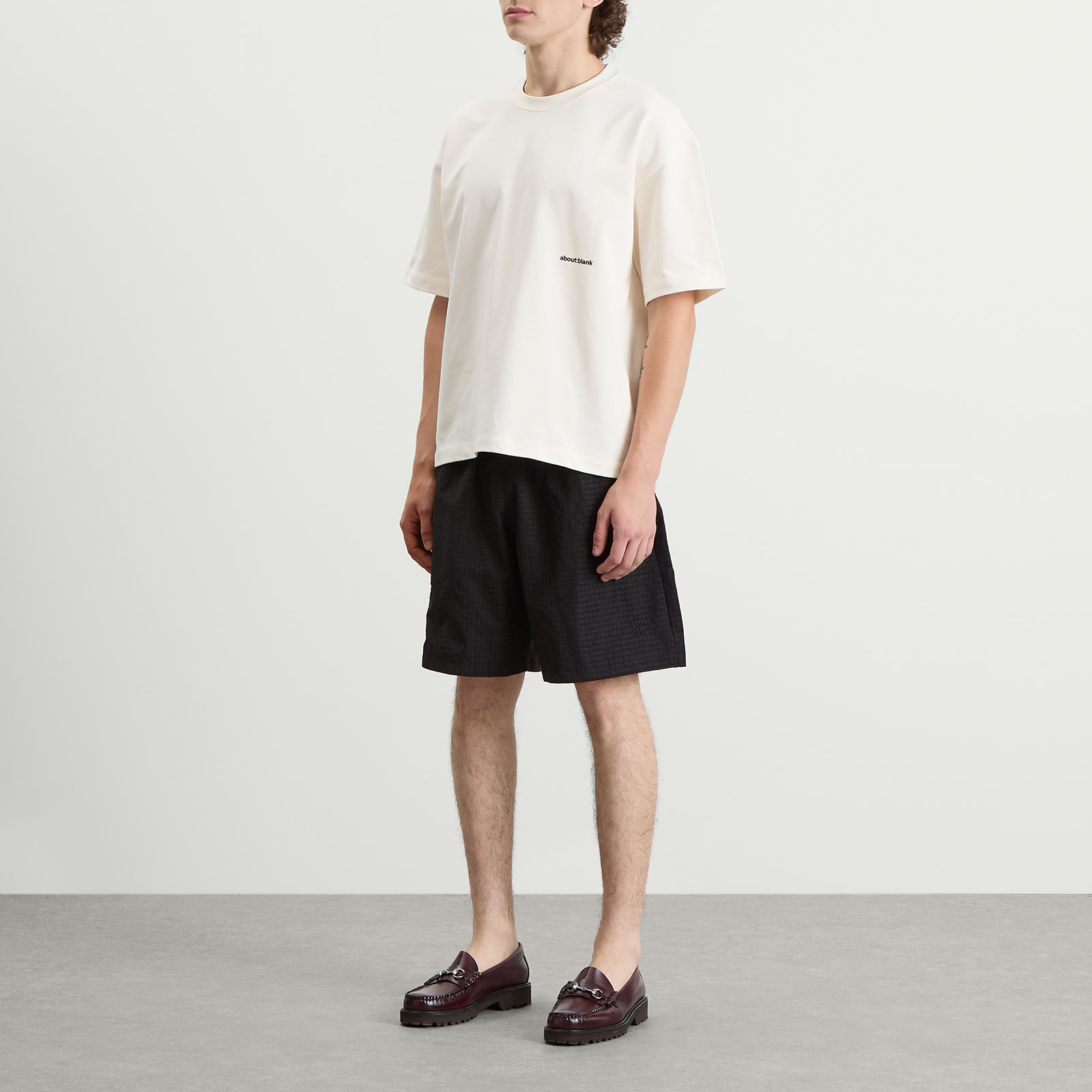 Men's Seersucker Swim Short Black