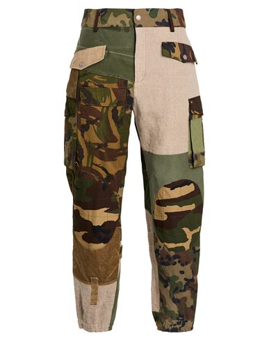 Man Pants Military green Size 34 Cotton, Hemp, Polyamide