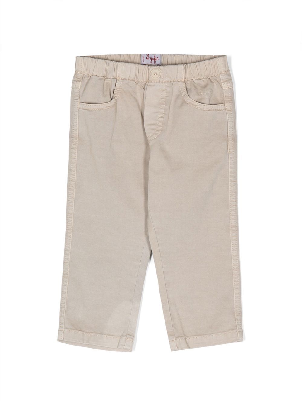 Slim elasticated-waistband trousers - Neutrals