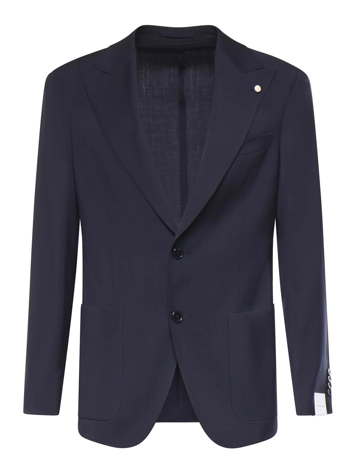Single-Breasted Wool Blend Blazer