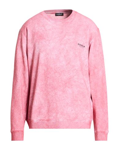 Man Sweatshirt Pink Size L Cotton, Elastane