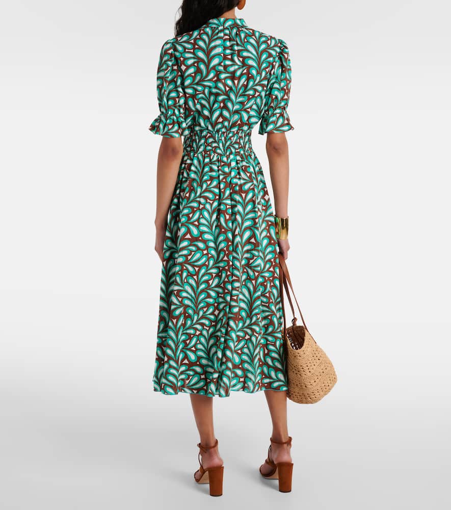 Diane von Furstenberg Erica printed cotton midi dress