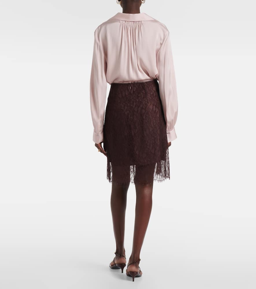 Lace midi skirt