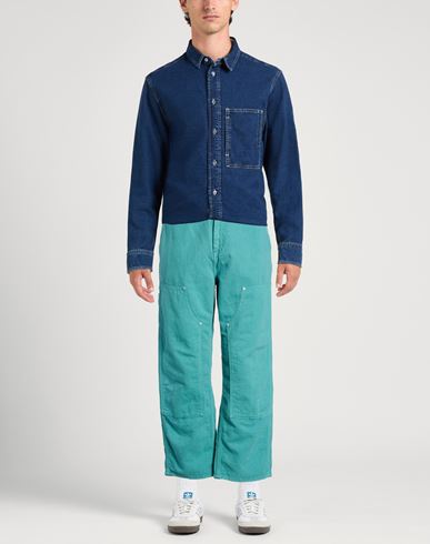 Man Pants Emerald green Size XS Cotton, Linen
