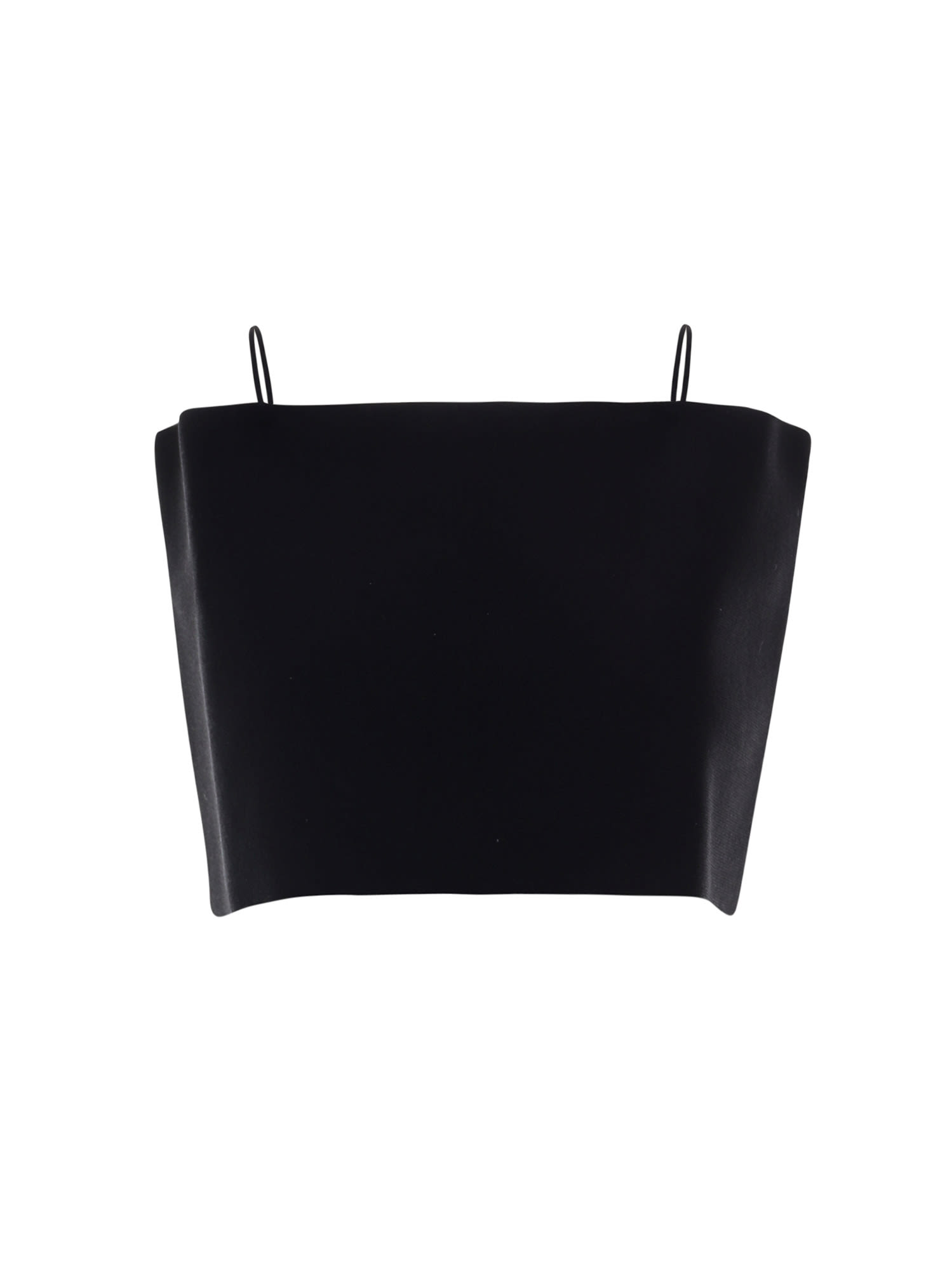 Cold-shoulder cropped top - Black