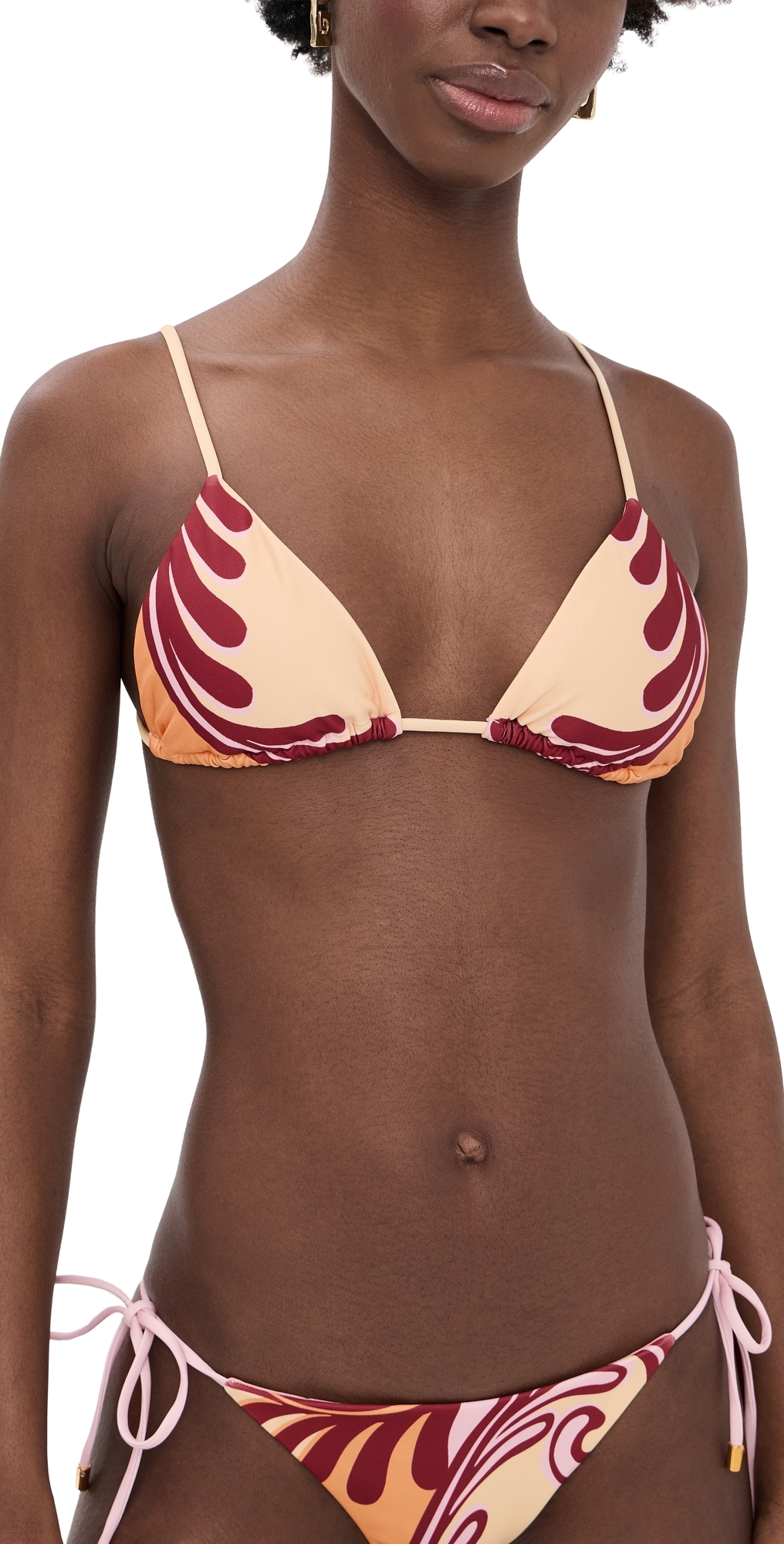 Arabesc Soft Triangle Bikini Top Arabesc Soft Yellow