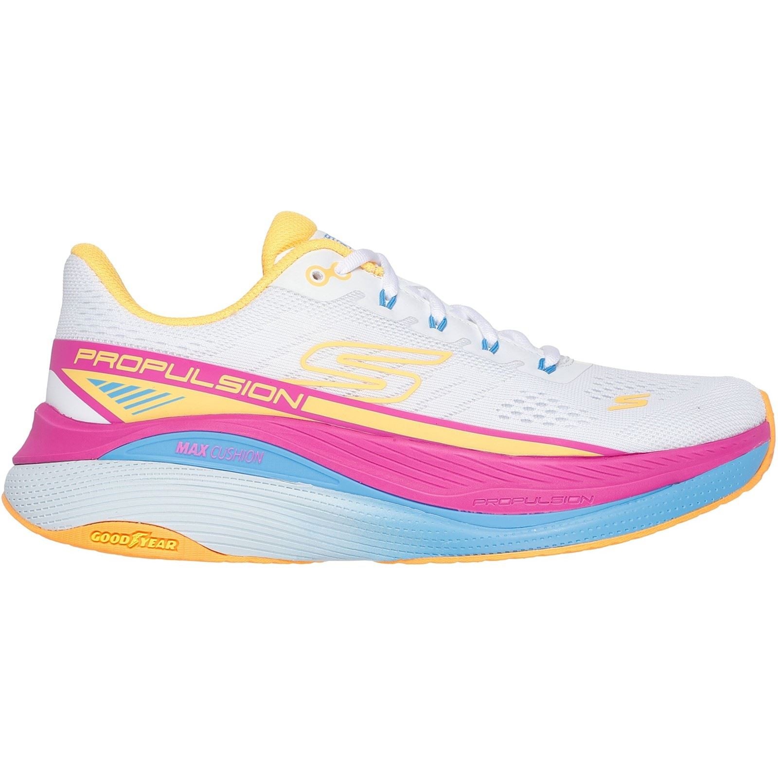 Skechers Performance Max Cushioning Propulsion Textile Women's White/Orange Trainer
