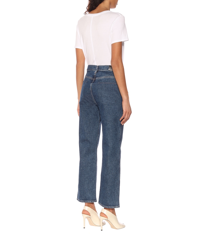 Goldsign High-rise cropped wide-leg jeans