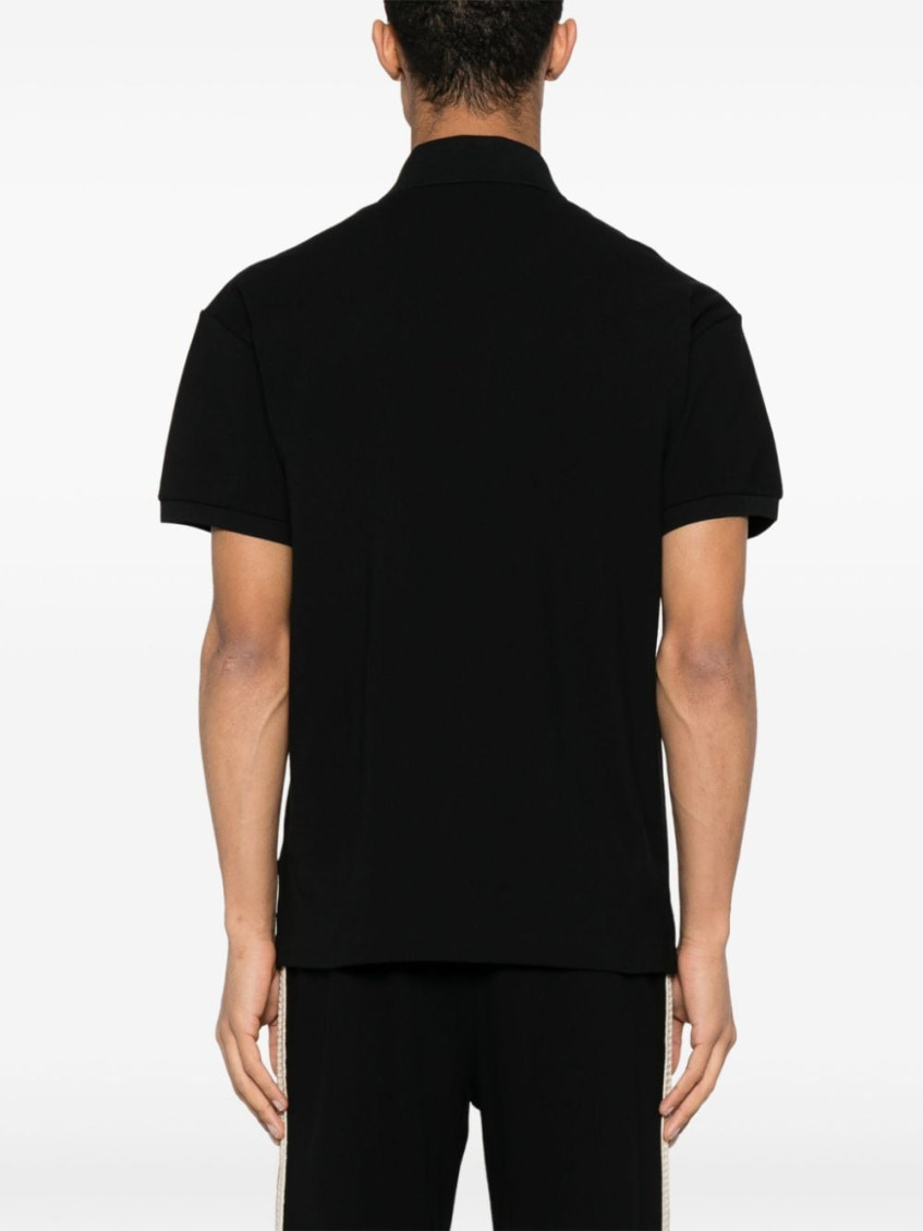 Monogram Embroidered Short-sleeved Polo Shirt