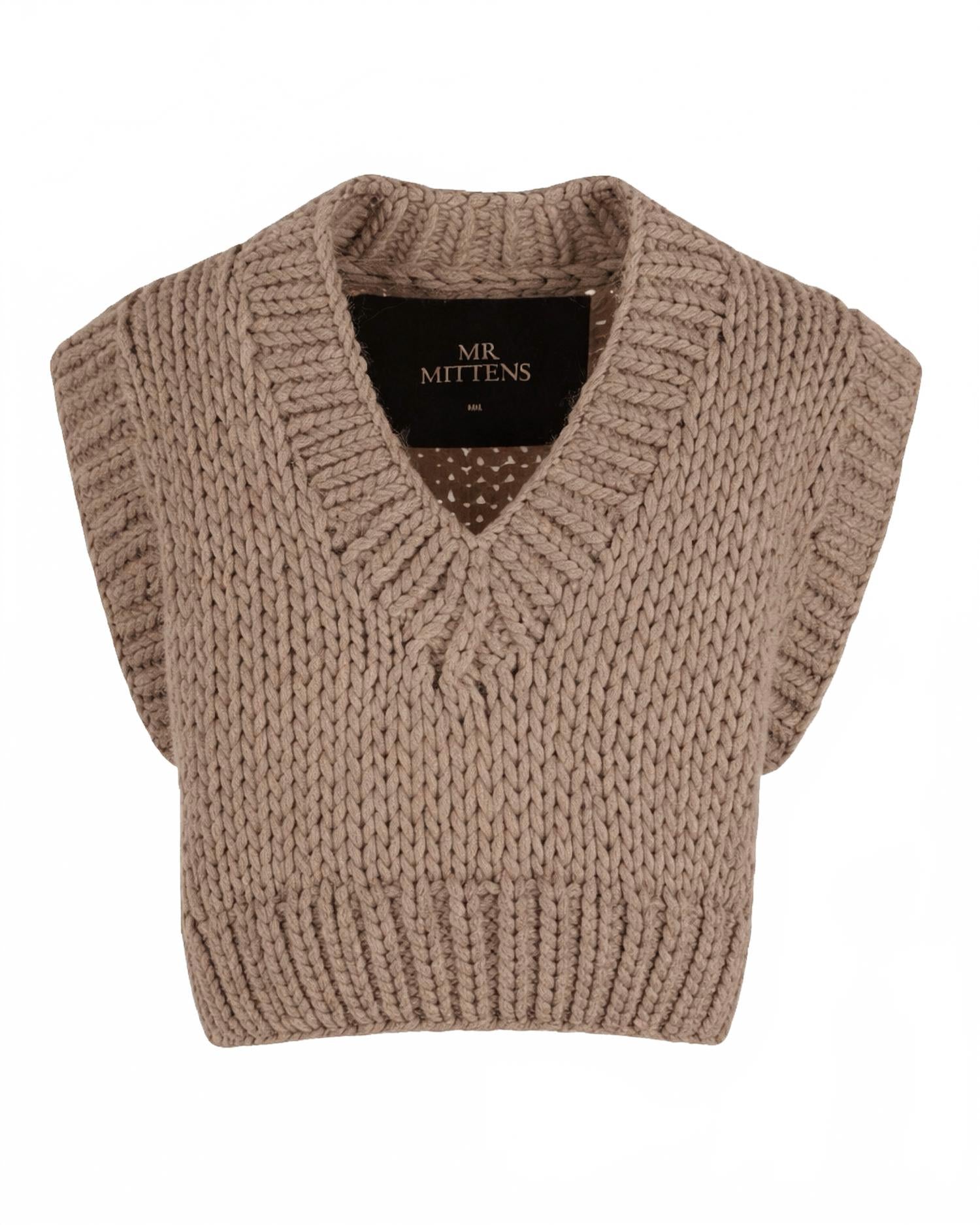 Women's Mini Vest In Taupe