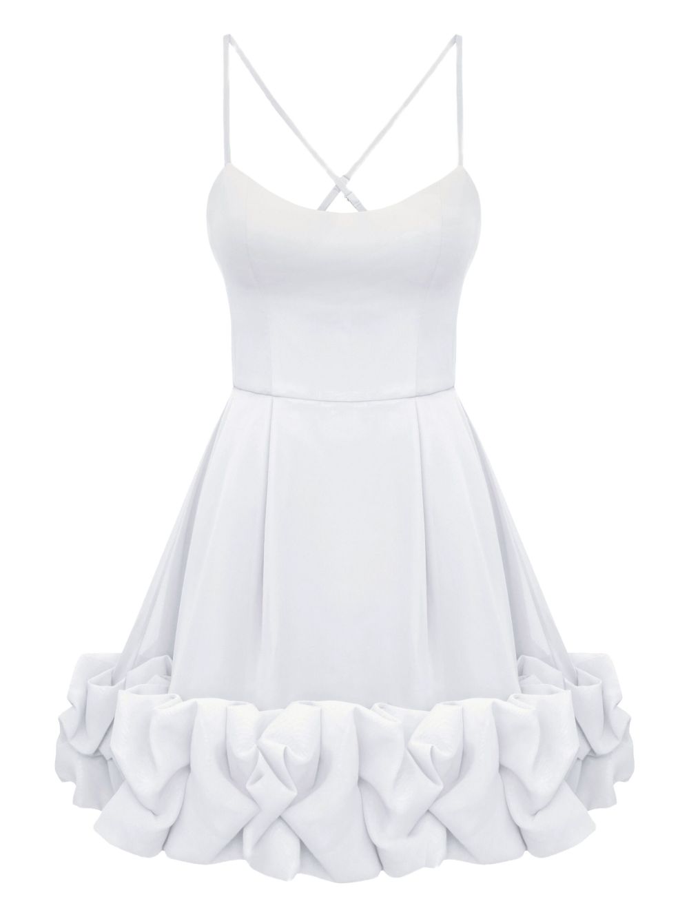 POST MERIDIEM backless bustier mini dress - White