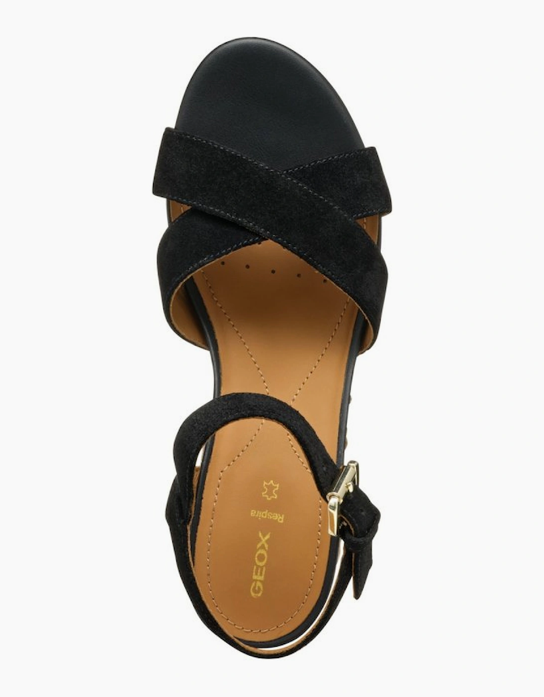 Geox Women's D Ischia Corda Womens Wedge Sandals - Black
