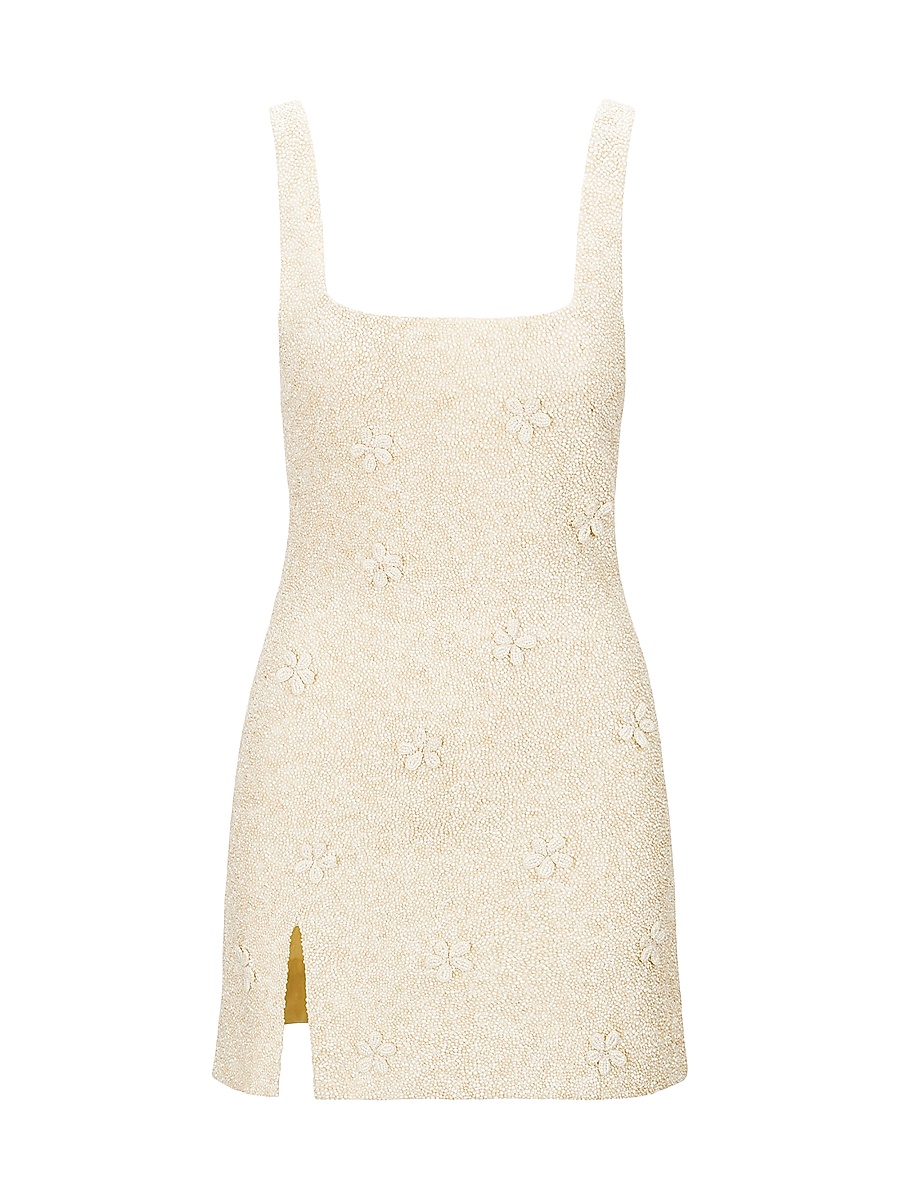 Women's Le Sable Floral Beaded Minidress - Ivory