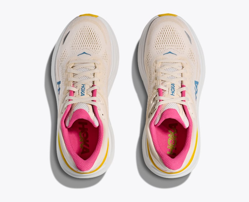 HOKA Women's Bondi 9 Shoes in Alabaster/Birch