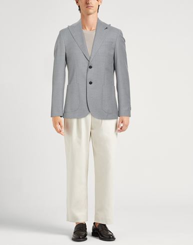 Man Blazer Light grey Size 40 Virgin Wool, Elastane