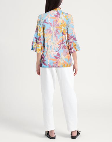 Woman Shirt Light blue Size S Cotton