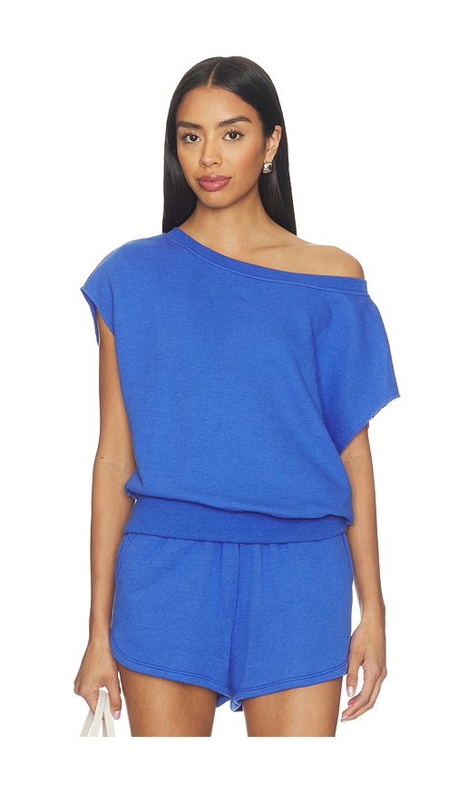Spiritual gangster top un hombro la vida s/s en color azul S también en XS, M