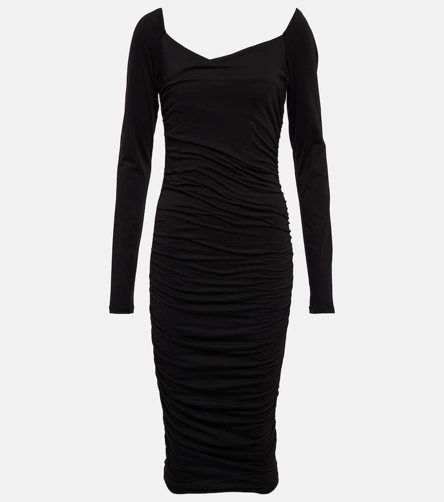 Tori cotton-blend jersey midi dress