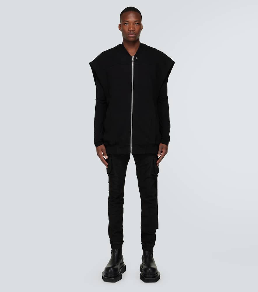 Oversized cotton jersey vest