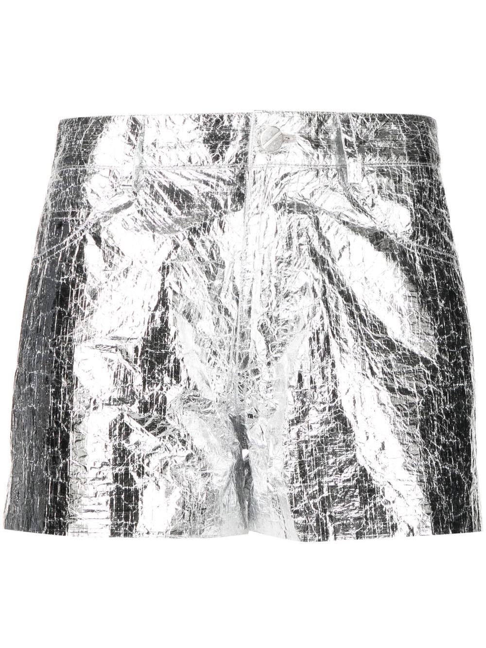 Metallic mini shorts - Silver